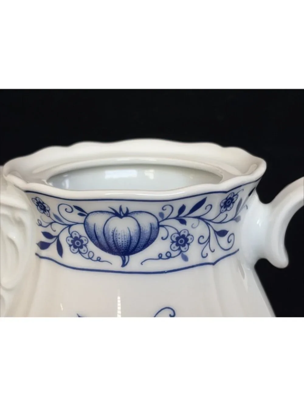 Vintage Retsch Bavaria Germany Blue Onion Porcelain Tea Coffee Pot Lid 9.5in